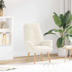 Sproščujoč stol krema 69 x 74 x 93 cm blago