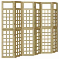 Zaslon za zasebnost 6 pcs Rjava 240 x 180 cm Impregniran bor