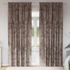 Zavesa z zavesami 2 pcs Kapučino 260 x 140 cm Žamet