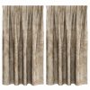 Zavesa z zavesami 2 pcs Šampanjec 140 x 140 cm Žamet
