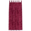 Zavesa z zavesami 2 pcs vinsko rdeča 260 x 140 cm Žamet