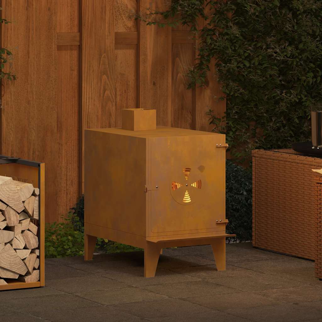 Camping Stove 35x50x60 cm Corten Steel