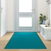 Doormat Drugo Cyan in črna 120 x 350 cm Poliamid in PVC