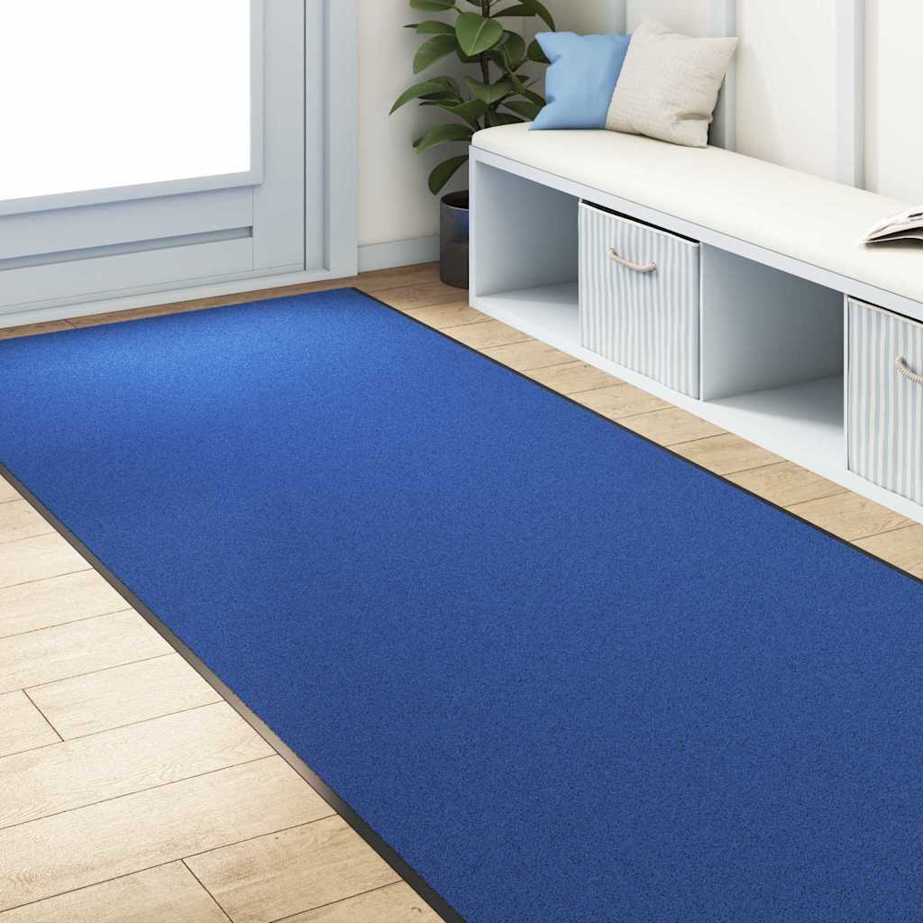 Doormat Drugo Modra in črna 120 x 350 cm Poliamid in PVC