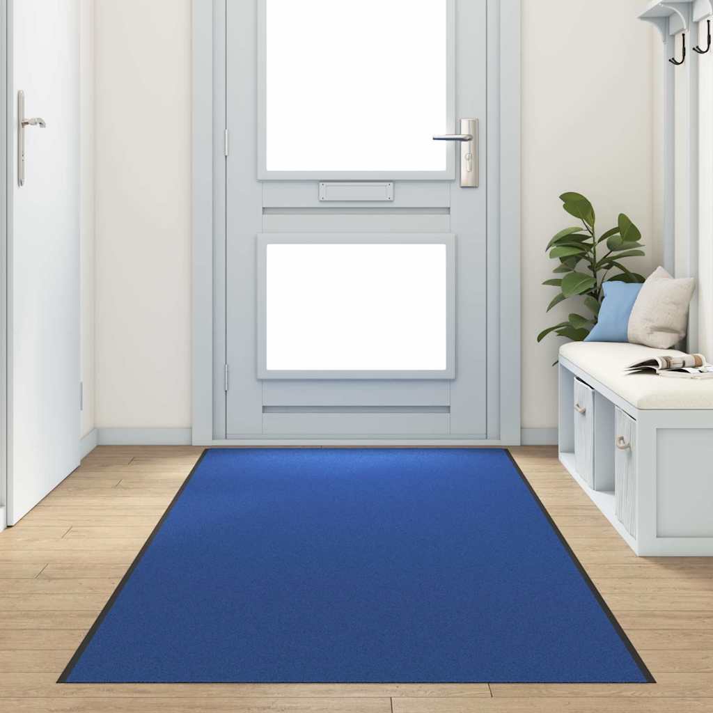 Doormat Drugo Modra in črna 120 x 350 cm Poliamid in PVC