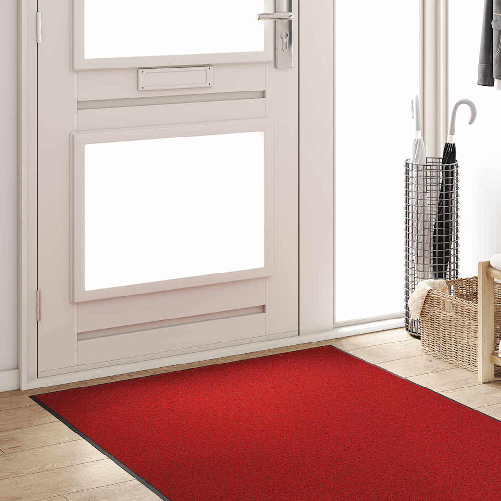 Doormat Drugo Rdeča in črna 120 x 250 cm Poliamid in PVC