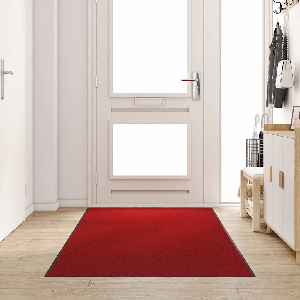 Doormat Drugo Rdeča in črna 120 x 250 cm Poliamid in PVC