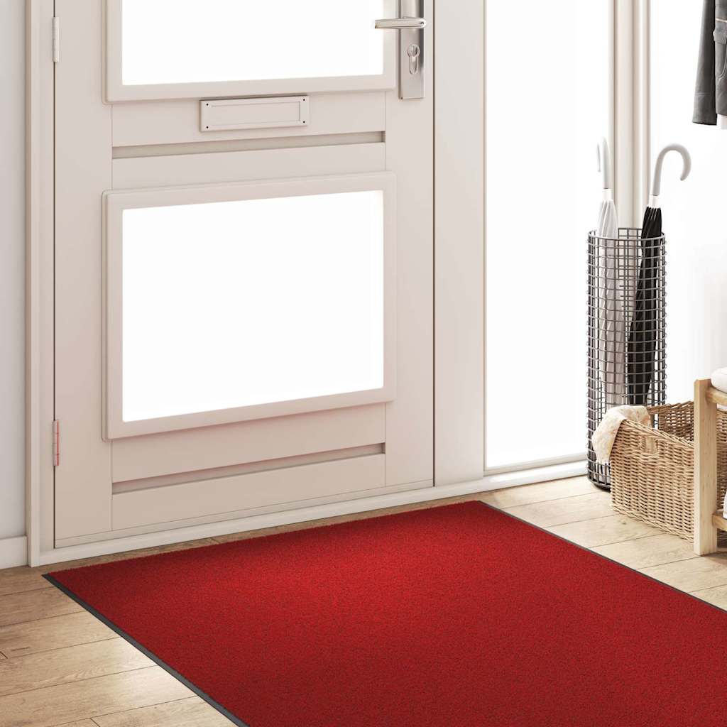 Doormat Drugo Rdeča in črna 120 x 350 cm Poliamid in PVC