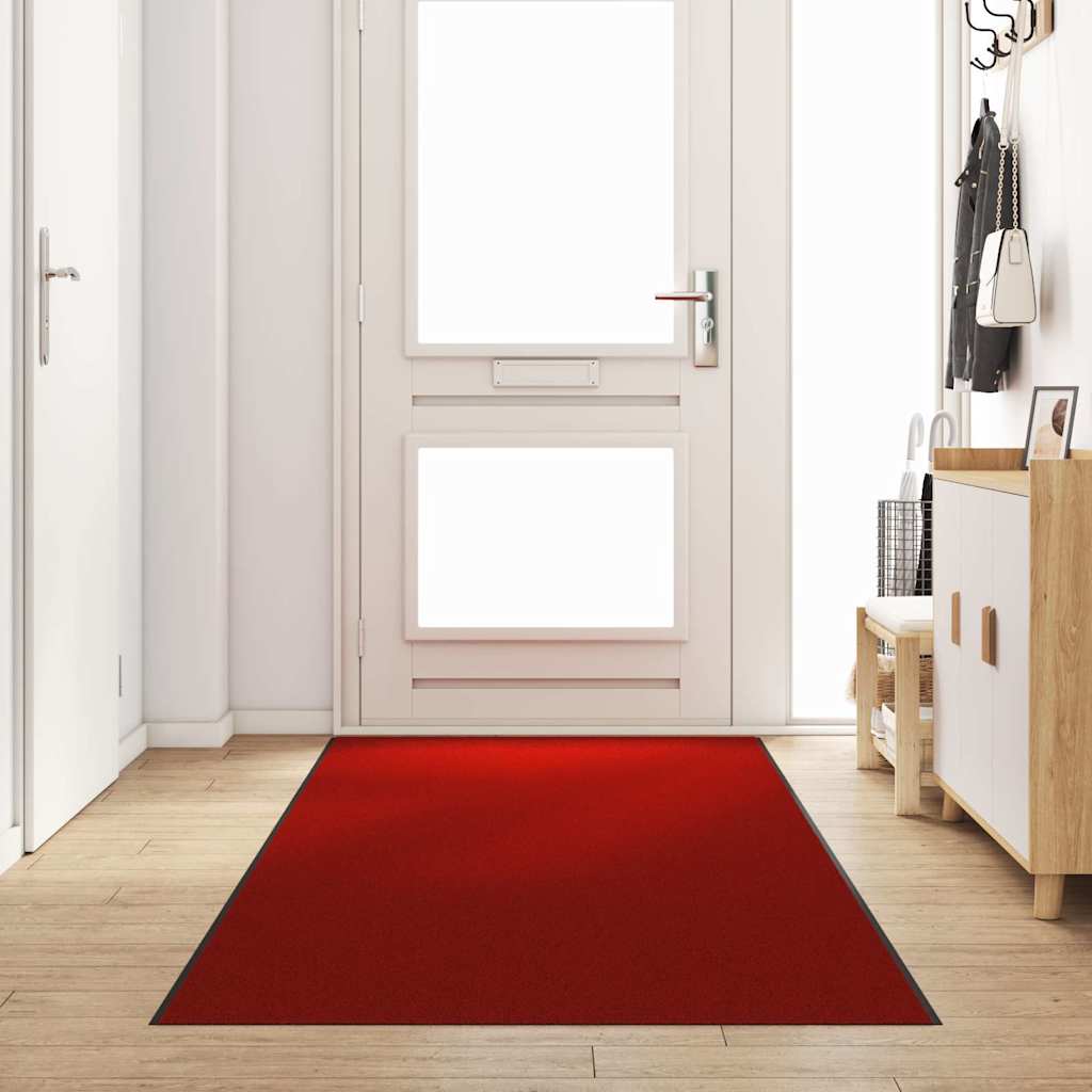 Doormat Drugo Rdeča in črna 120 x 350 cm Poliamid in PVC