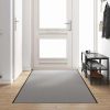 Doormat Drugo Siva in črna 120 x 400 cm Polipropilen in vinil