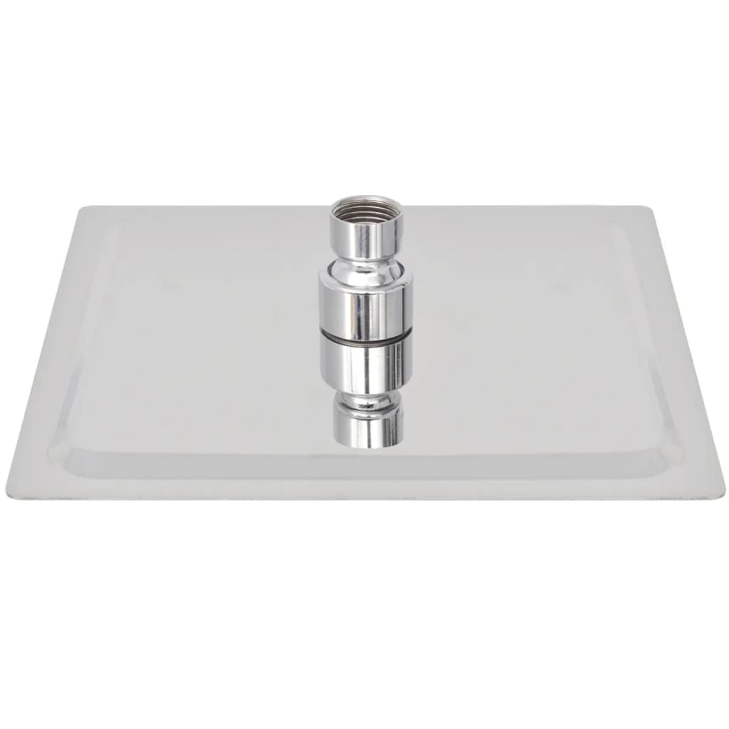 Glava za Tuš Nerjaveče Jeklo 20x20 cm Kvadratna