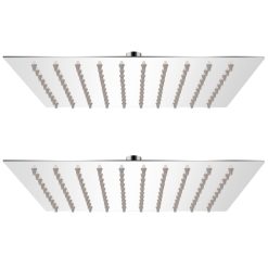 Glava za nadglavni tuš 2 kosa nerjaveče jeklo 20x20 cm