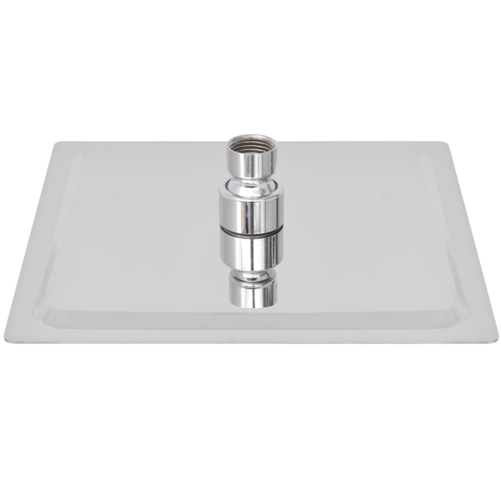 Glava za nadglavni tuš 2 kosa nerjaveče jeklo 20x20 cm