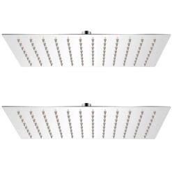 Glava za nadglavni tuš 2 kosa nerjaveče jeklo 20x30 cm