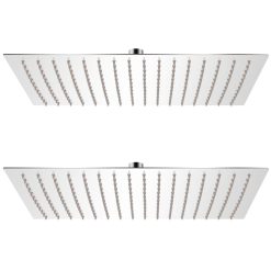 Glava za nadglavni tuš 2 kosa nerjaveče jeklo 30x40 cm