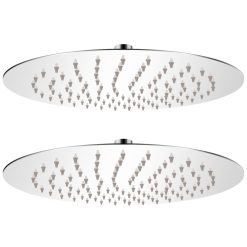 Glava za nadglavni tuš 2 kosa nerjaveče jeklo Ø 25 cm