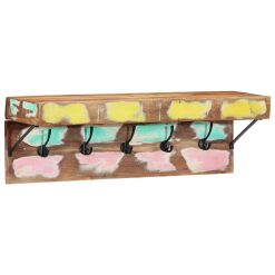 Obešalnik za plašče Rjava 73 x 19 x 23 cm Trden predelan les