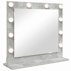 Ogledalo za toaletno mizico Betonsko siva 60 x 55 x 18 cm