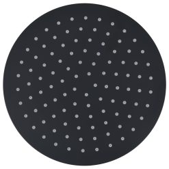 Tuš glava nerjaveče jeklo 25 cm okrogla črna