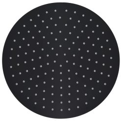 Tuš glava nerjaveče jeklo 30 cm okrogla črna