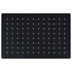 Tuš glava nerjaveče jeklo 30x20 cm pravokotna črna