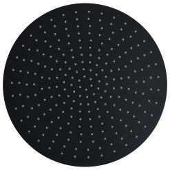 Tuš glava nerjaveče jeklo 40 cm okrogla črna