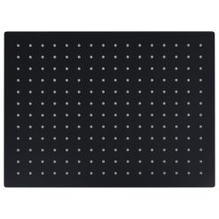 Tuš glava nerjaveče jeklo 40x30 cm pravokotna črna