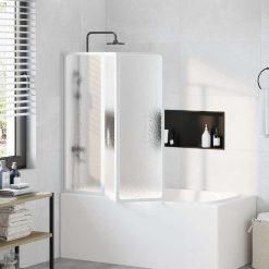 Zložljiva stena za tuš 117 x 120 cm s 3 ploščami