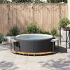 Hot Tub Surround s shranjevanjem in leseno stopnico Grey