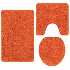 Set protidrsnih kopalnih preprog 3 pcs Oranžna PP