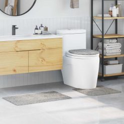 Set protidrsnih kopalnih preprog 3 pcs Siva PP