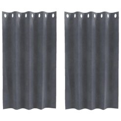 Zatemnitvene zavese 2 pcs Svetlo siva 140 x 140 cm Žamet