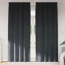 Zatemnitvene zavese 2 pcs Svetlo siva 140 x 245 cm Žamet