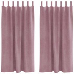 Zatemnitvene zavese 2 pcs Temno roza 140 x 175 cm Žamet