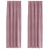 Zatemnitvene zavese 2 pcs Temno roza 140 x 225 cm Žamet