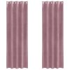 Zatemnitvene zavese 2 pcs Temno roza 140 x 260 cm Žamet