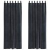 Zatemnitvene zavese 2 pcs Temno siva 140 x 225 cm Žamet