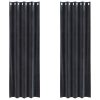 Zatemnitvene zavese 2 pcs Temno siva 140 x 245 cm Žamet