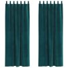 Zatemnitvene zavese 2 pcs Temno zelena 140 x 260 cm Žamet