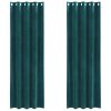 Zatemnitvene zavese 2 pcs Temno zelena 140 x 260 cm Žamet