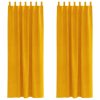 Zatemnitvene zavese 2 pcs gorčično rumena 140 x 260 cm Žamet