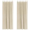 Zatemnitvene zavese 2 pcs krema 140 x 225 cm Žamet