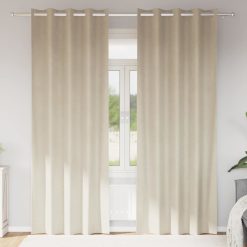Zatemnitvene zavese 2 pcs krema 140 x 225 cm Žamet