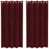 Zatemnitvene zavese 2 pcs vinsko rdeča 140 x 175 cm Žamet