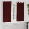 Zatemnitvene zavese 2 pcs vinsko rdeča 140 x 175 cm Žamet