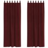 Zatemnitvene zavese 2 pcs vinsko rdeča 140 x 245 cm Žamet